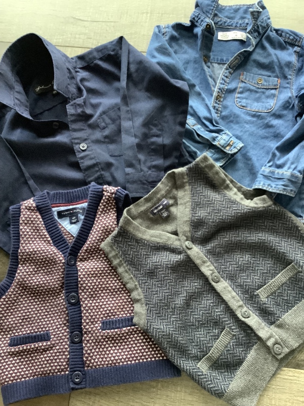 Baby Boy/Toddler Bundle, size 18-24 months, 2 long sleeve, 2 vests